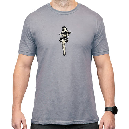 Magpul MAG1117-041 Hula Girl CVC Tee Stone Gray Heather Cotton/Poly Large
