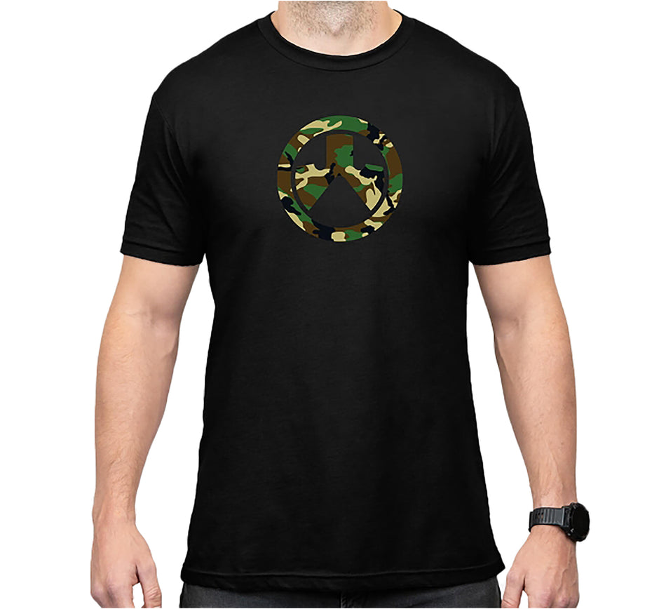 Magpul MAG1225-001 Woodland Camo Tee Black Cotton/Poly 2XL
