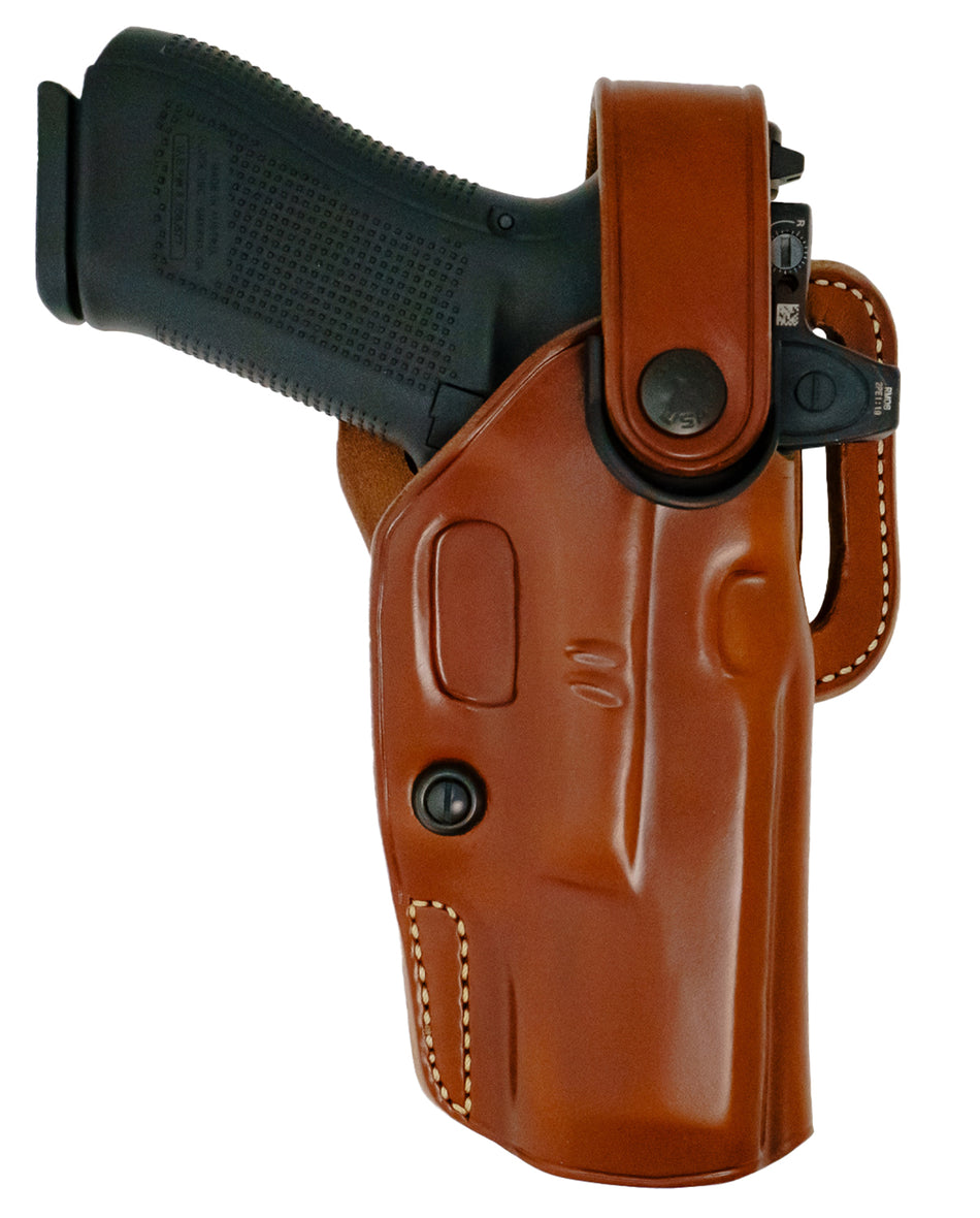 Galco APO226R Auto Pistol Outdoorsman OWB Tan Leather Holster Glock 19 Gen 1-5 RH