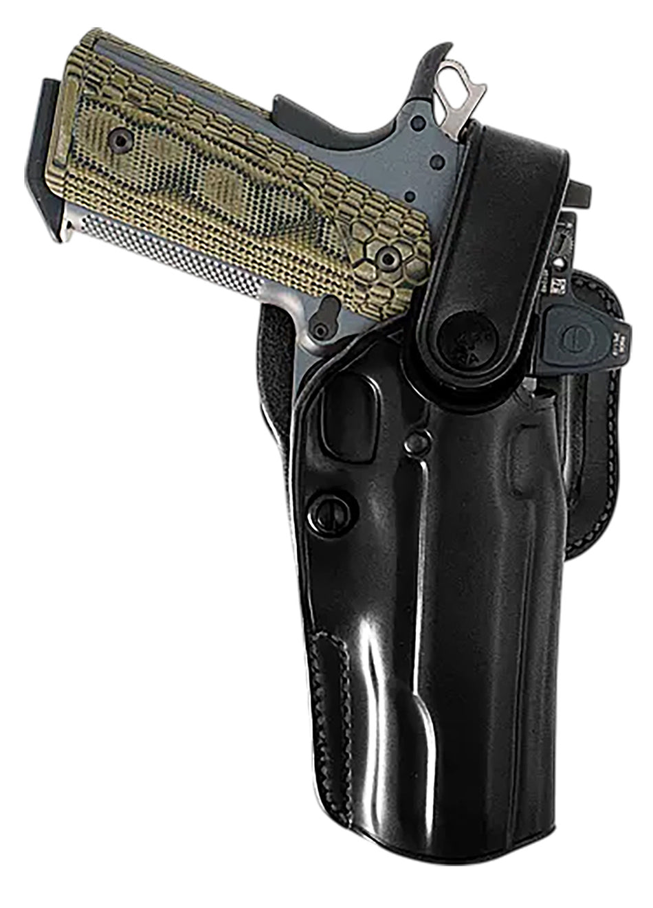Galco APO226RB Auto Pistol Outdoorsman OWB Black Leather Holster Glock 19 Gen 1-5 RH