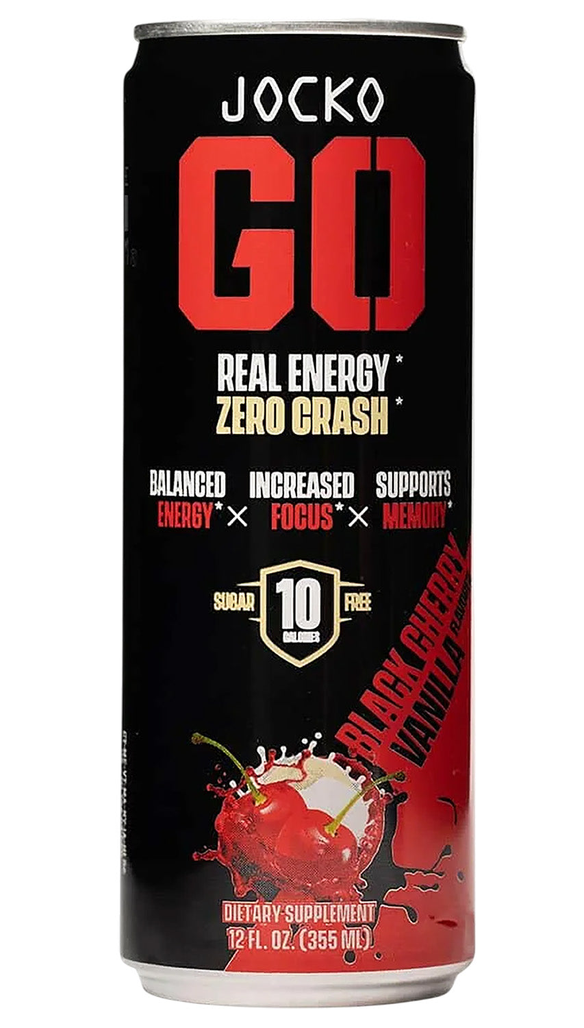 Jocko Fuel 29000 Black Cherry Vanilla Flavored Energy Drinks 12oz 12-Pack