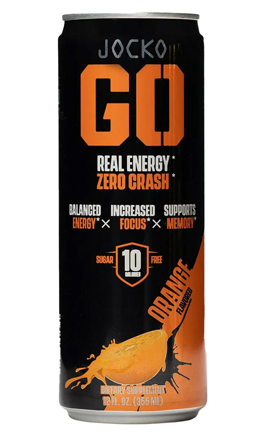 Jocko Fuel 33920 Orange Flavored Energy Drinks 12oz 12-Pack