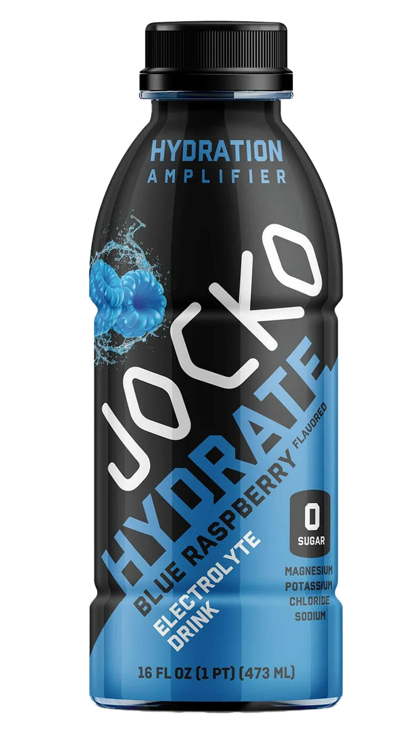 Jocko Fuel 29746 Blue Raspberry Flavored Hydration Drink 16oz 12-Pack