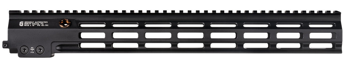 Geissele Automatics 05791B SMR MK18 16.50" Free-Float Rail, Black Aluminum