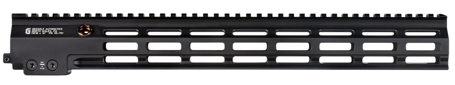 Geissele Automatics 05791B SMR MK18 16.50" Free-Float Rail, Black Aluminum