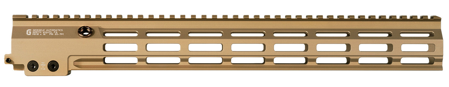 Geissele 05791S SMR MK18 16.50" Free-Float Rail Desert Dirt Color