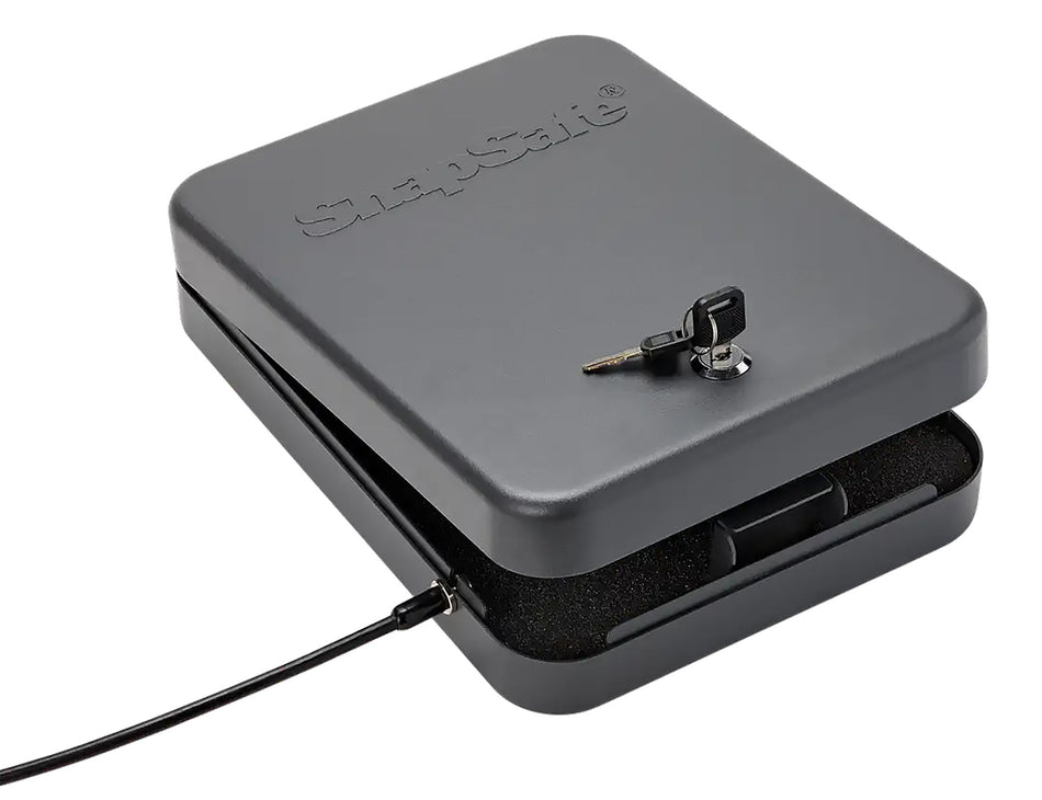 SnapSafe 75220 2XL Large Steel Handgun Lock Box Key Lock Black 11.5" x 8.5" x 2.5"