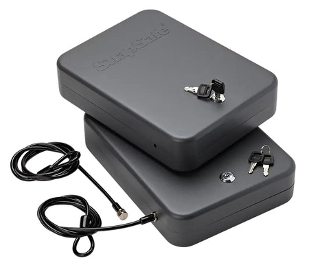 SnapSafe 75221 2XL Steel Handgun Lock Box Keyed Alike Black 11.5" x 8.5" x 2.5" 2pk
