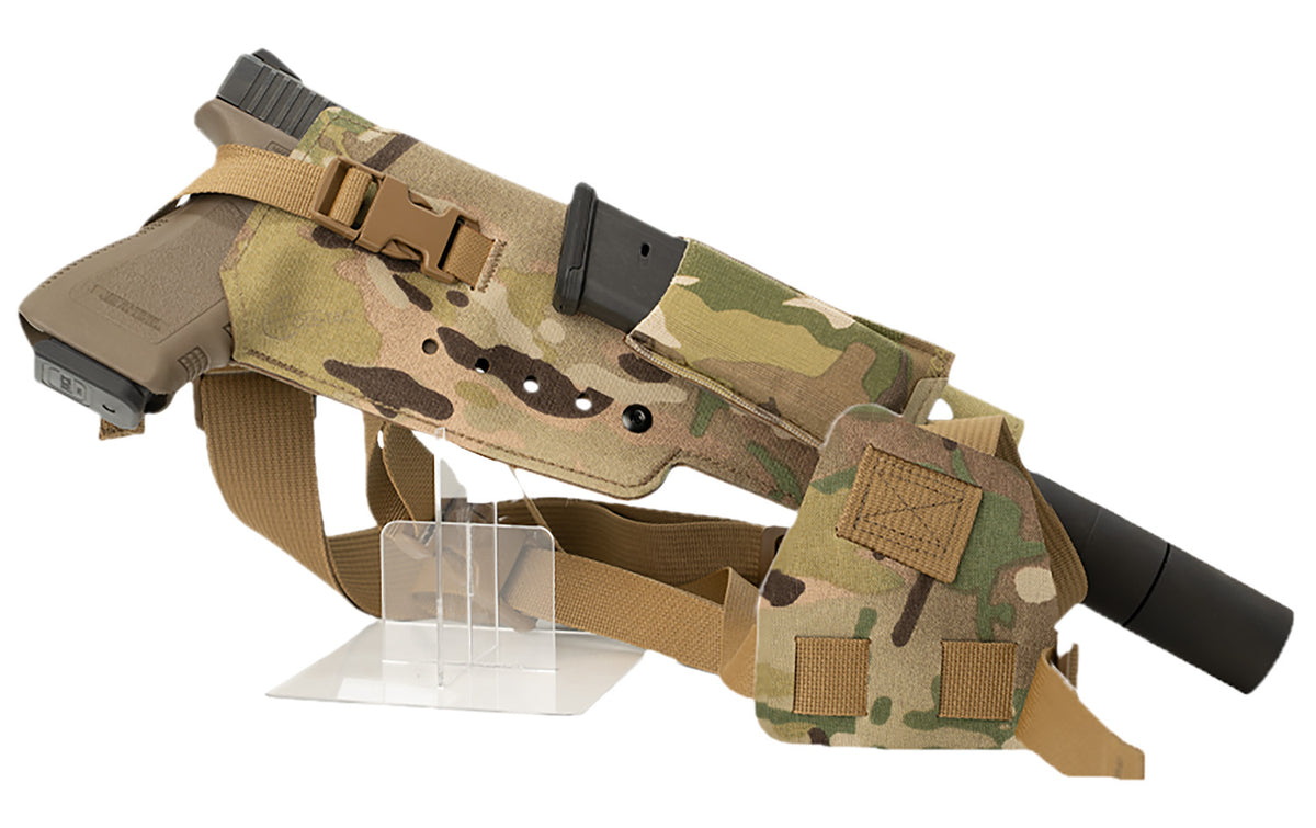 Cole-tac Varmint Wrangler XL Pistol Chest Carrier Multi-Cam Left Hand VWX108
