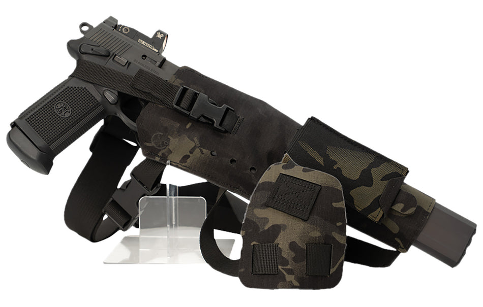 Cole-tac Varmint Wrangler XL Pistol Chest Carrier MultiCam Black Left Hand VWX110