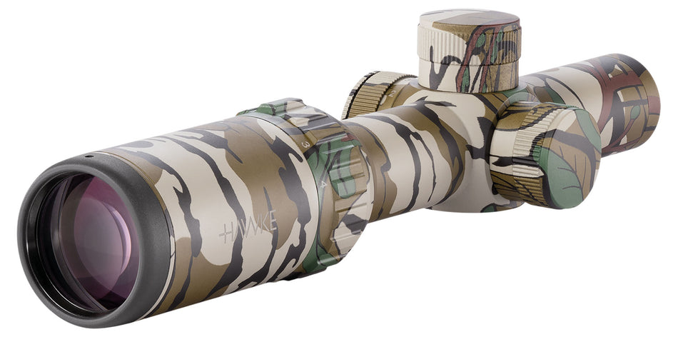 Hawke Vantage IR 1-4x20mm Riflescope Mossy Oak Camo 1" Tube Illuminated Turkey DOT IR Reticle