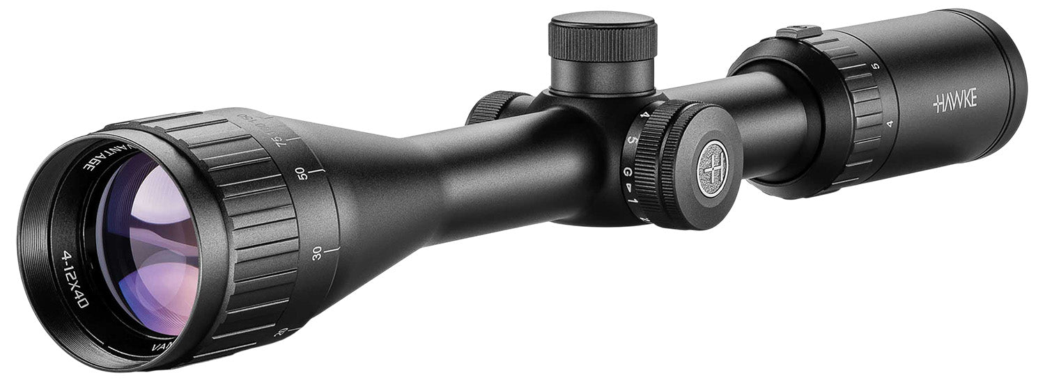 Hawke Vantage IR 4-12x40mm Riflescope Black 1" Tube Illuminated 22 WMR Rimfire Reticle