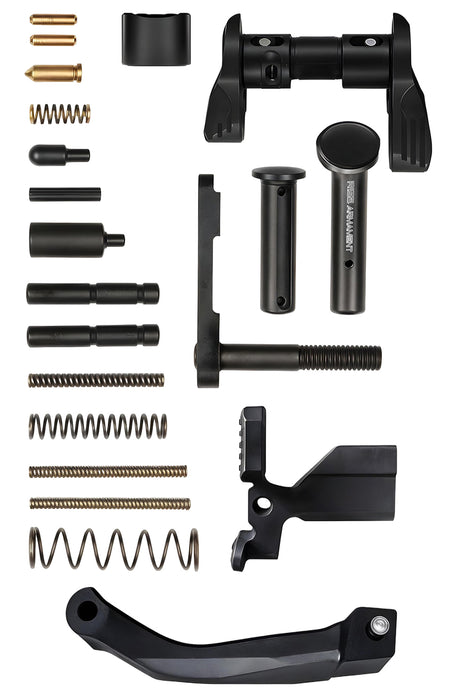 Rise Armament 12003ADV AR Lower Parts Kit Premium Black Aluminum