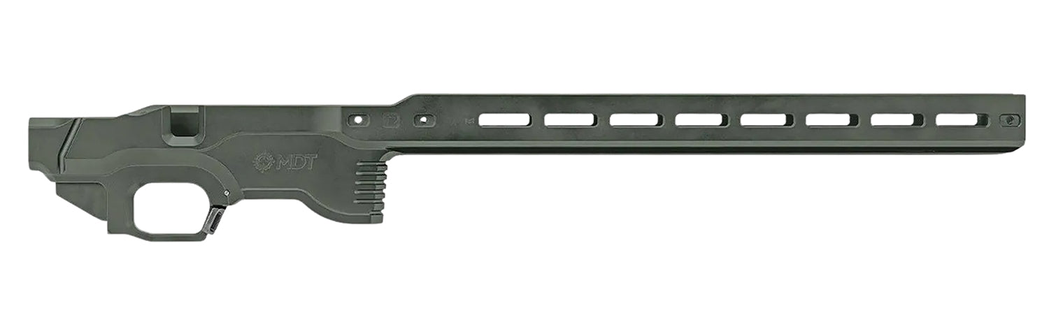 MDT 114881CCG Premier Gen2 Chassis Base Charcoal Green Cerakote Aluminum Ruger American Rimfire Right Hand