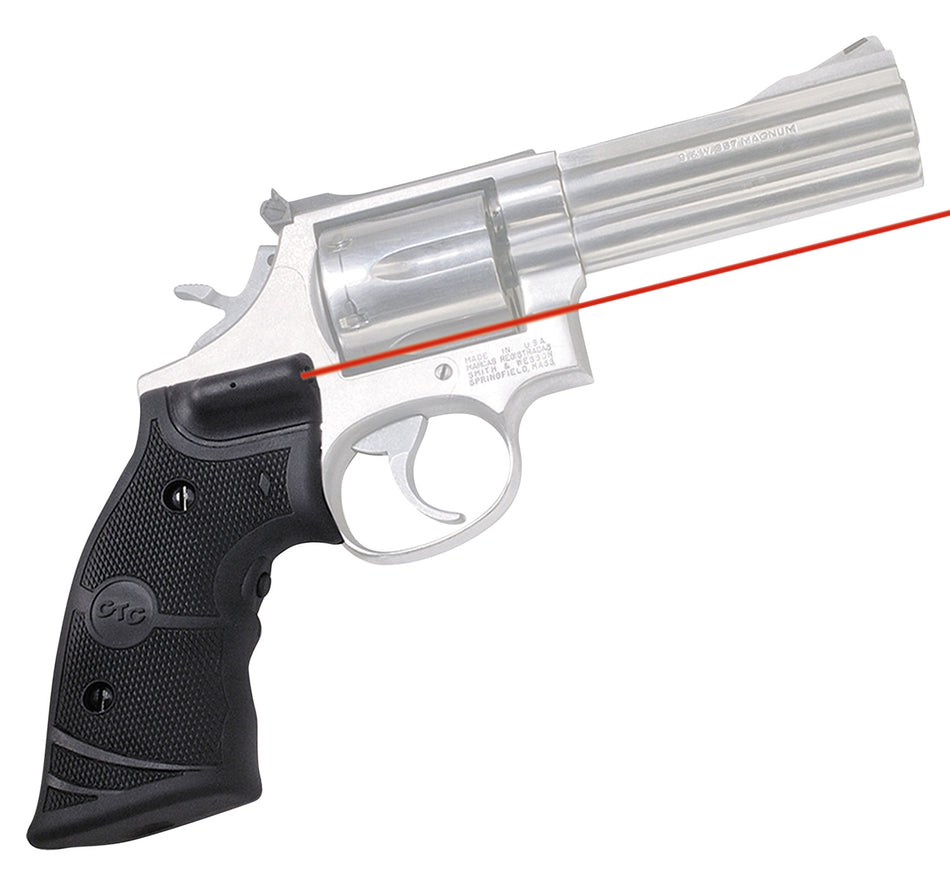 Crimson Trace Lasergrips 011290 S&W K & L Frame Round Butt, Red Laser Sight 633nM Wavelength, Black Polymer