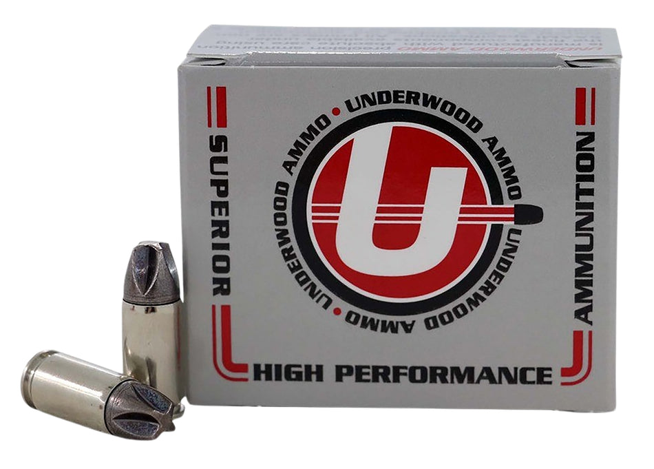 Underwood Ammo 9mm Luger / Parabellum Handgun Ammo Platinum Edition Xtreme Defender +P Solid Monolithic Solid 90 grain 