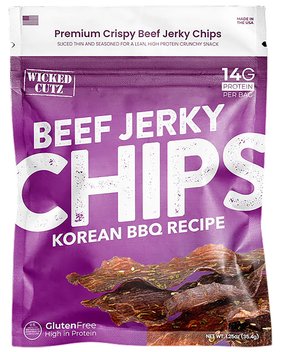 Wicked Cutz WCBC01KB Jerky Chips Korean BBQ Flavor 8 Pack