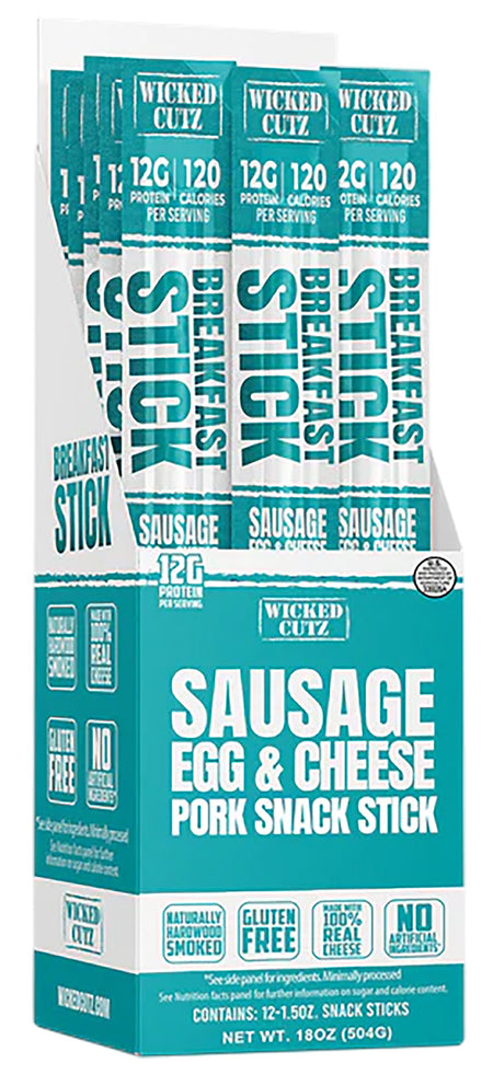 Wicked Cutz WCBR12SEC Sausage Egg Cheese Snack Sticks 12 Pack