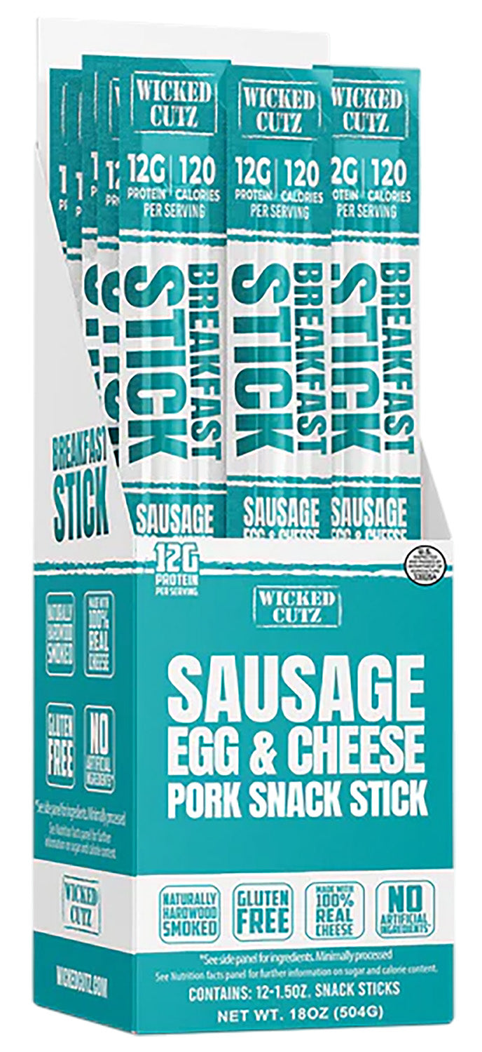 Wicked Cutz WCBR12SEC Sausage Egg Cheese Snack Sticks 12 Pack