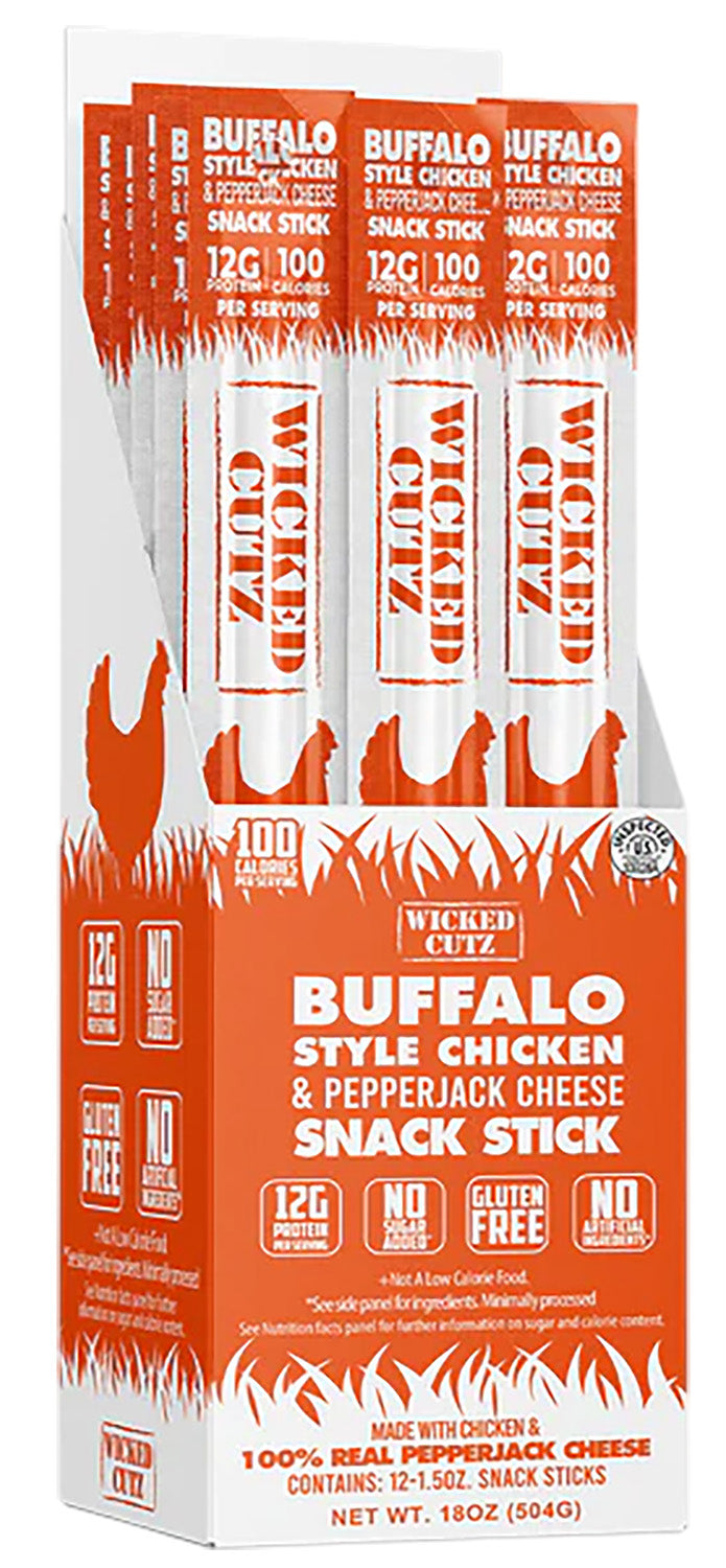 Wicked Cutz WCCS12BC Buff Chick Cheese Protein Sticks 12 Pack