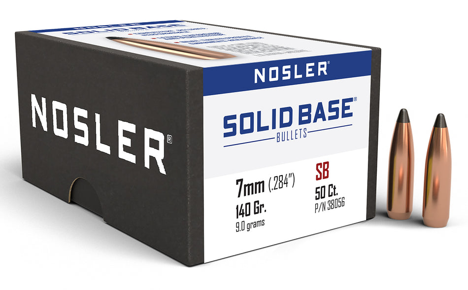 Nosler 140gr Solid Base SP 7mm .284 Reloading Bullets 50ct