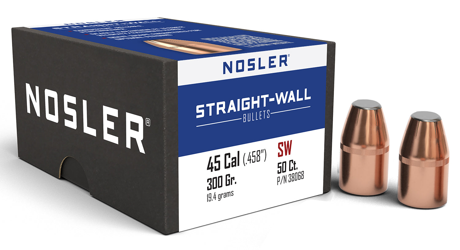Nosler Power Point .458" 300gr 45 Cal Bullets 50ct