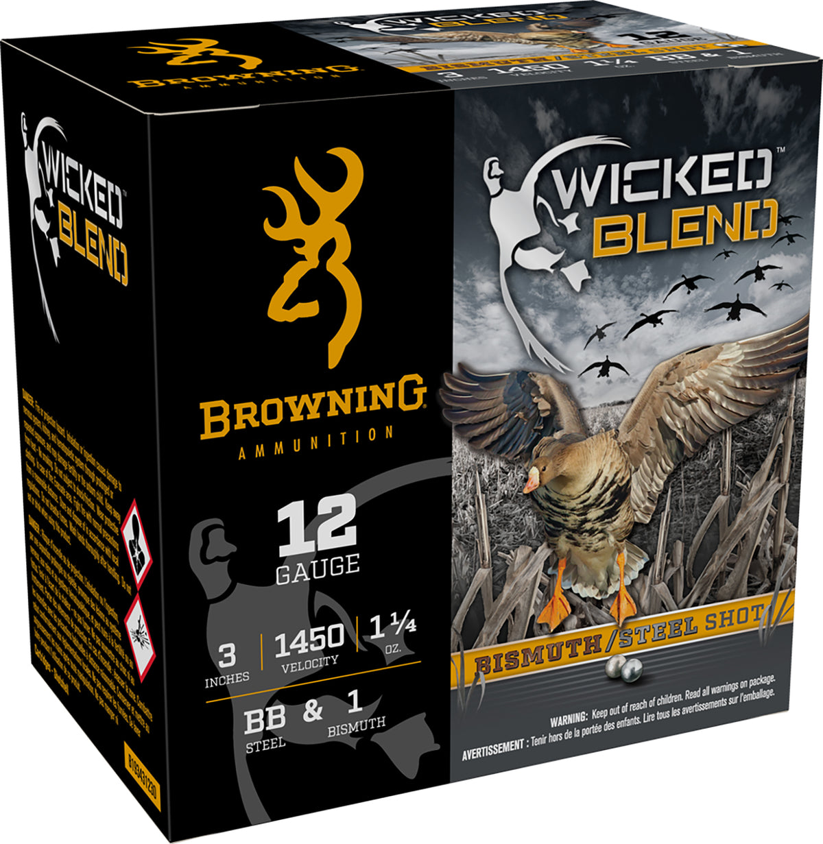 Browning 12 Gauge Shotgun Shells  BB / 1 1-1/4 oz 3 in