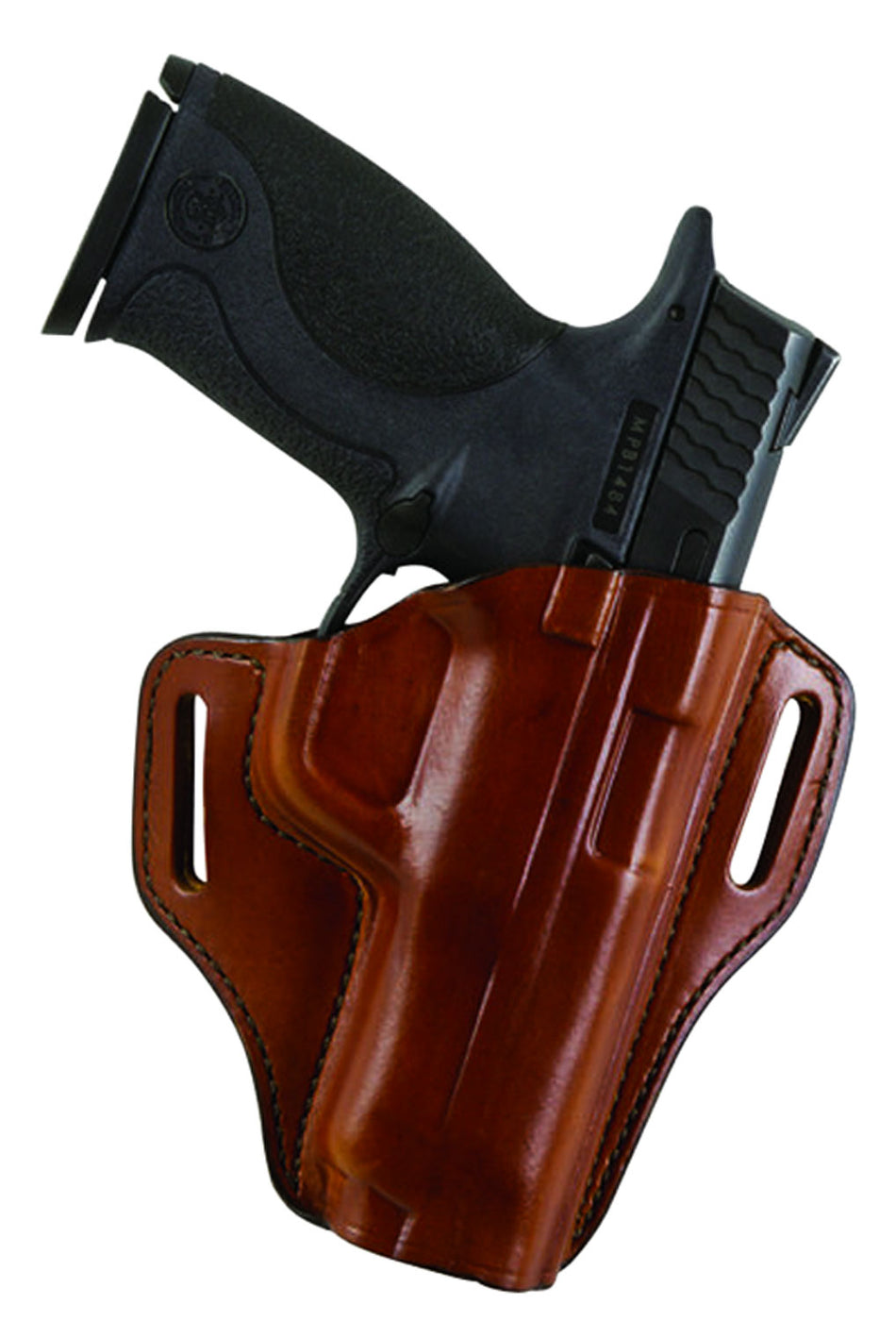 Bianchi 57 Remedy OWB Size 10A Tan Leather Belt Slide Holster Compatible w/ Colt 1911 Officer Right Hand