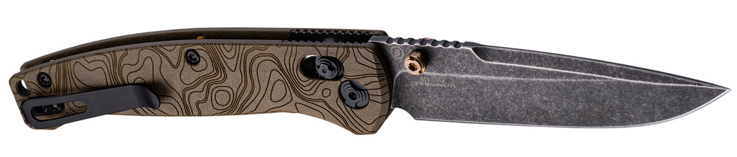 Hogue Mysto Able Lock Folding Knife 3.4" Clip Point Stonewash Earth Handle