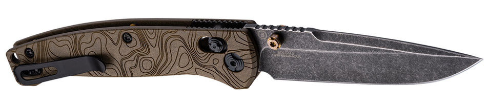 Hogue Mysto Able Lock Folding Knife 3.4" Clip Point Stonewash Earth Handle