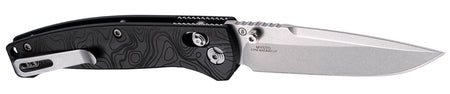 Hogue Mysto Able Lock Folding Knife 3.4" Clip Point Black Diamond Metal Handle