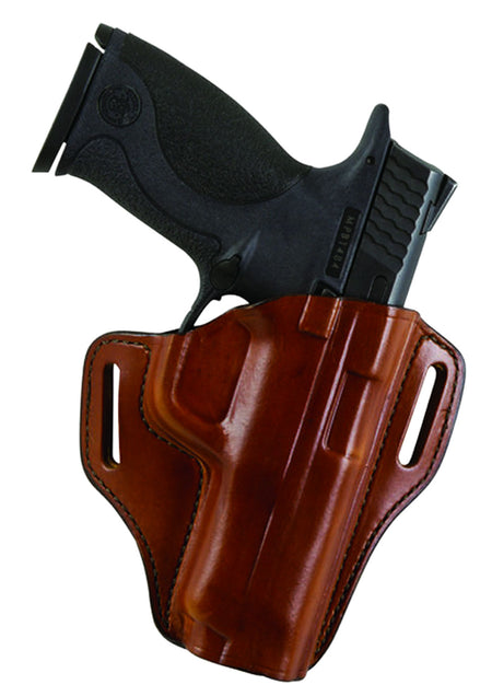 Bianchi 57 Remedy OWB Size 10 Tan Leather Belt Slide Holster Compatible w/ Colt 1911 Government Left Hand