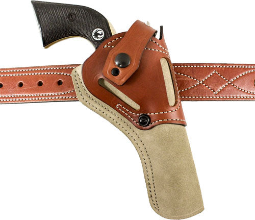 DeSantis Wild Hog Ambidextrous Natural Leather OWB Holster Ruger Single Six 5.5"
