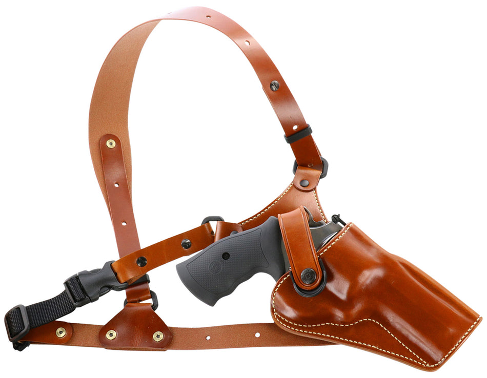 Galco GA170 Great Alaskan Chest Holster Tan Leather Fits Chest Up To 54" S&W X Frame 500 4" RH