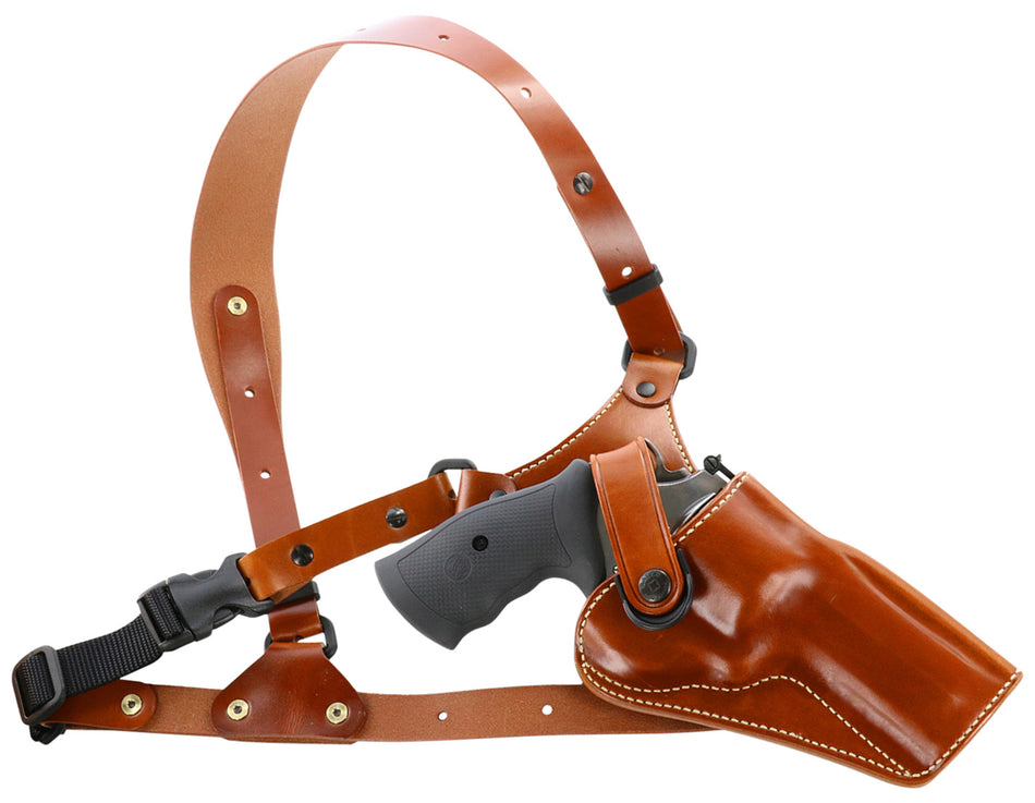 Galco GA194 Great Alaskan Tan Leather Chest Holster System Ruger Redhawk GP100 S&W L Frame Right Hand