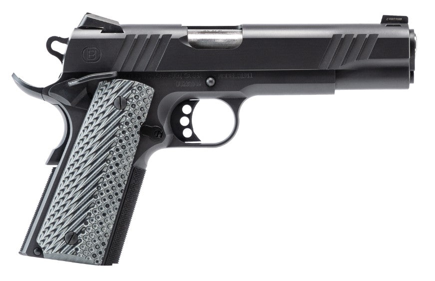 Bersa B1911 Onyx Full Size .45 ACP 8+1 5" Stainless Barrel Black Slide Gray VZ Grip
