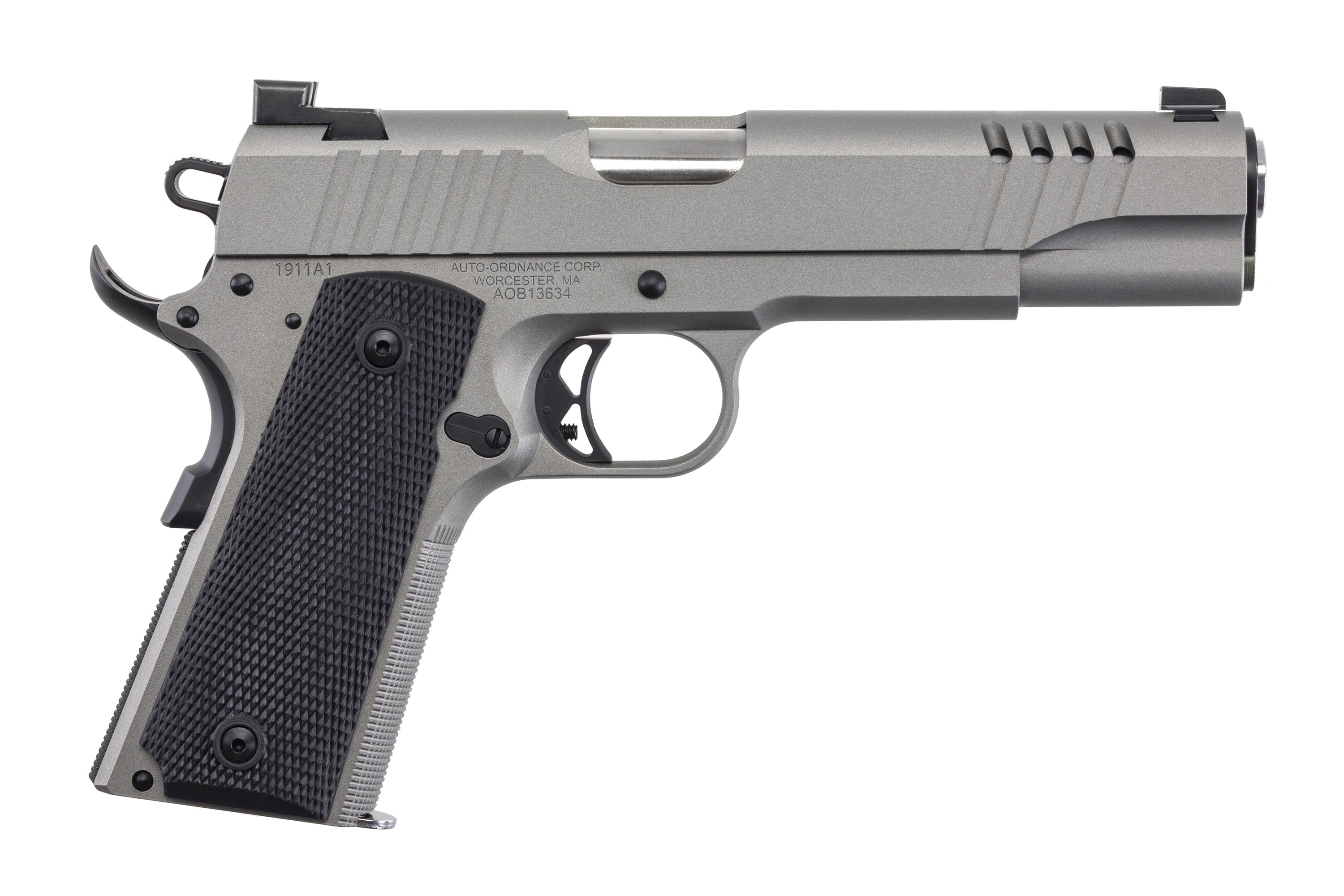 Auto-Ordnance 1911TCAC6N .45 ACP 7+1 5" Savage Silver Cerakote Pistol