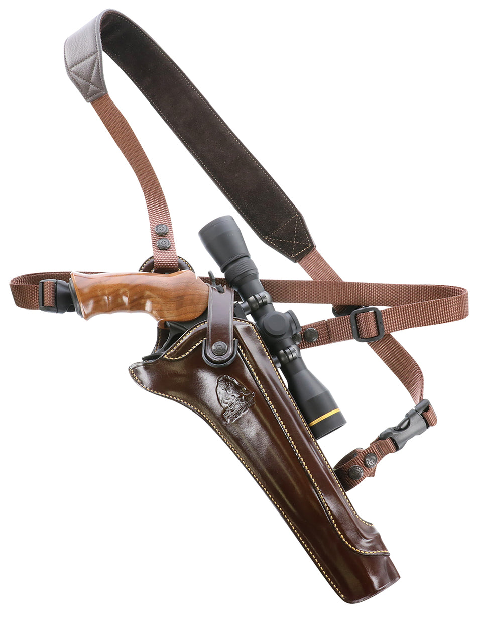 Galco KH130H Kodiak Hunter Havana Brown Leather Chest Holster for Ruger Blackhawk 7.50" S&W N Frame RH