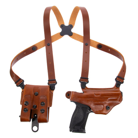 Galco MC472 Miami Classic Tan Leather Shoulder System for S&W M&P Compact and M&P 2.0 Right Hand