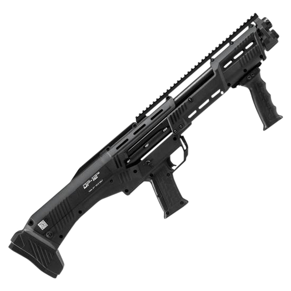 Standard Mfg DP-12 12 Gauge Pump Double Barrel Shotgun, 3" Chamber, 14+2 Capacity, 18.88" Barrels, Black Synthetic Stock