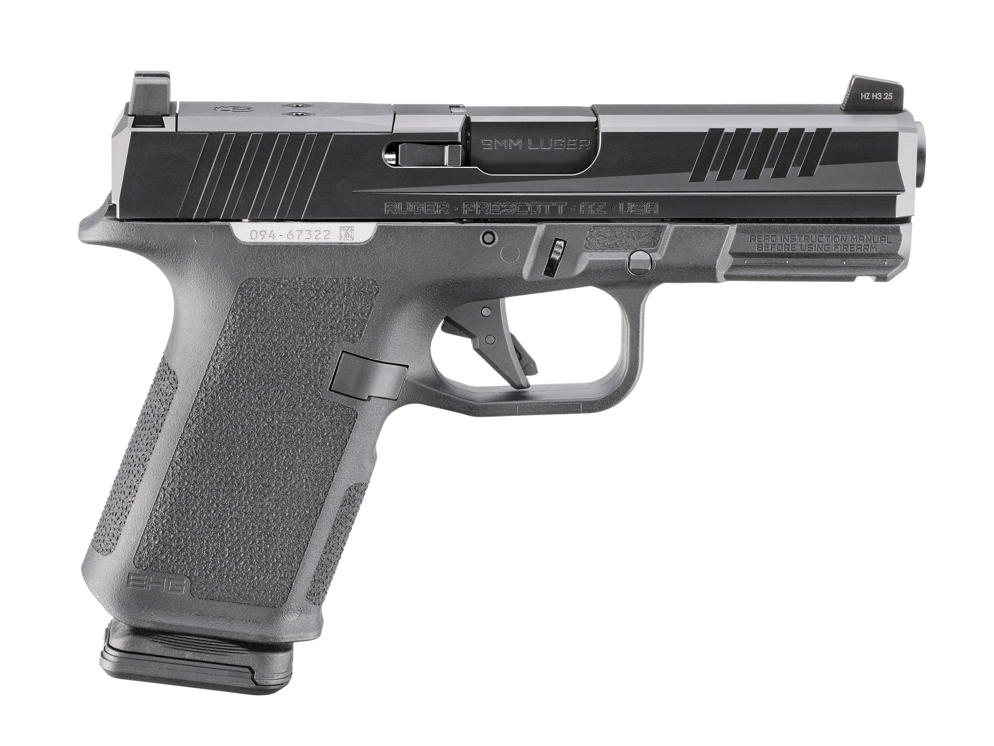Ruger 19415 RXM 9mm Luger 15+1 4" Black FNC Nitride Alloy Steel Barrel & Optic Ready/Serrated Slide, Black Polymer Frame w/Accessory Rail, Textured Grip