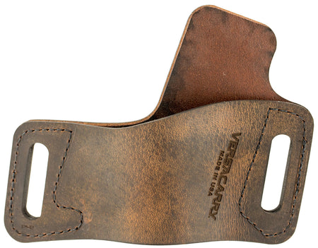 Versacarry Protector S1 OWB Holster Distressed Brown Leather Belt Slide Beretta 92FS RH