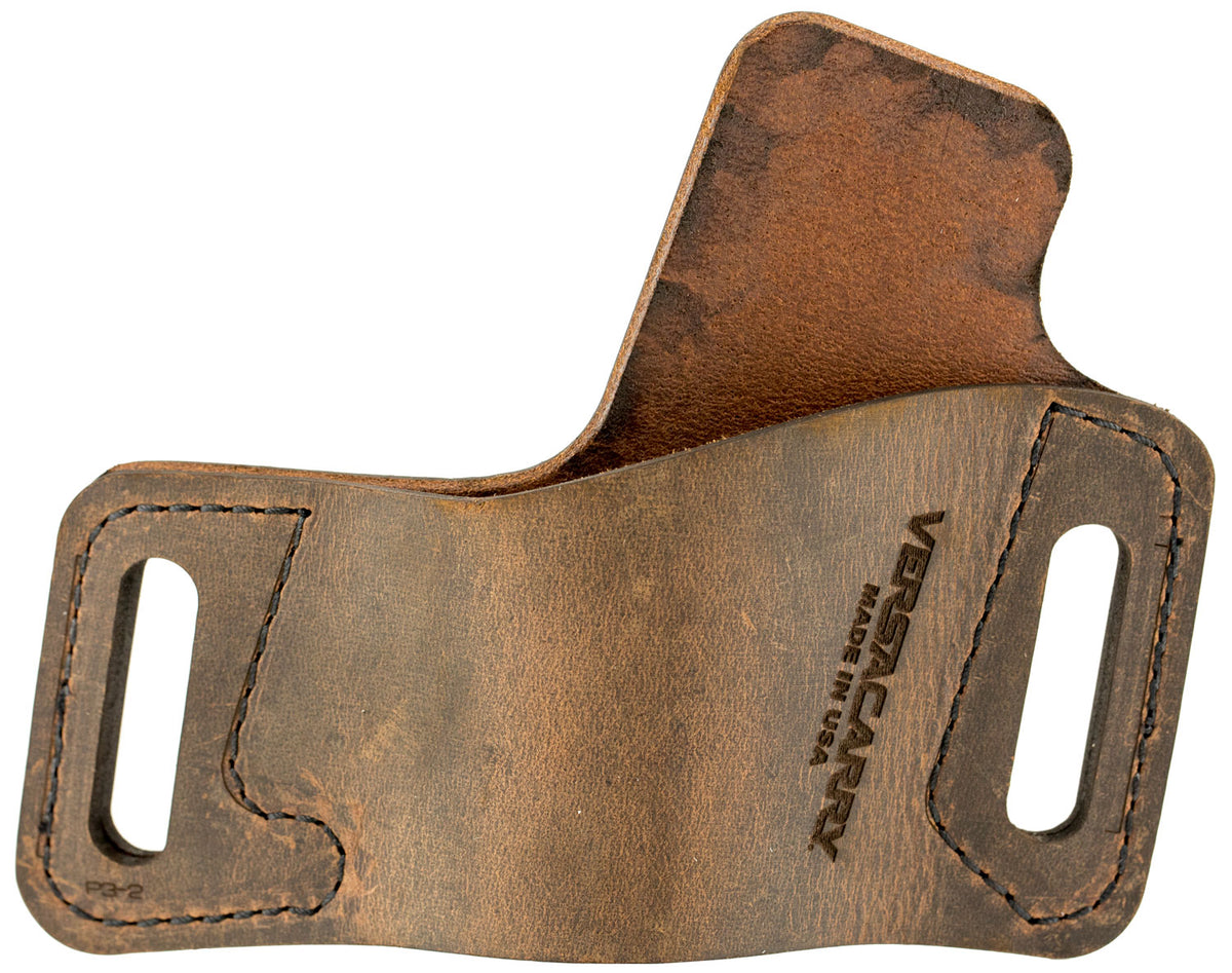 Versacarry WBOWB23 Protector S1 OWB Belt Slide Holster Brown Leather Large Semi-Auto RH