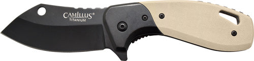 Camillus Chonk 2.75" Stainless Drop Point Knife with Tan G10 Handle