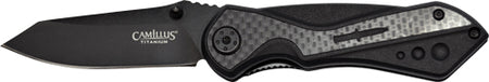 Camillus Machine 2.78" Stainless Folding Knife with Carbon Fiber Black Handle