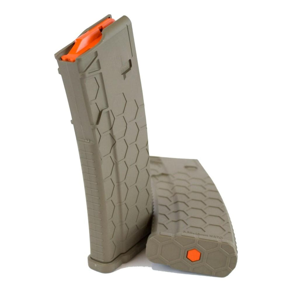Hexmag Series 2 AR-15 Rifle Magazine FDE with Orange Follower 5.56x45mm/.223 Rem 30/rd