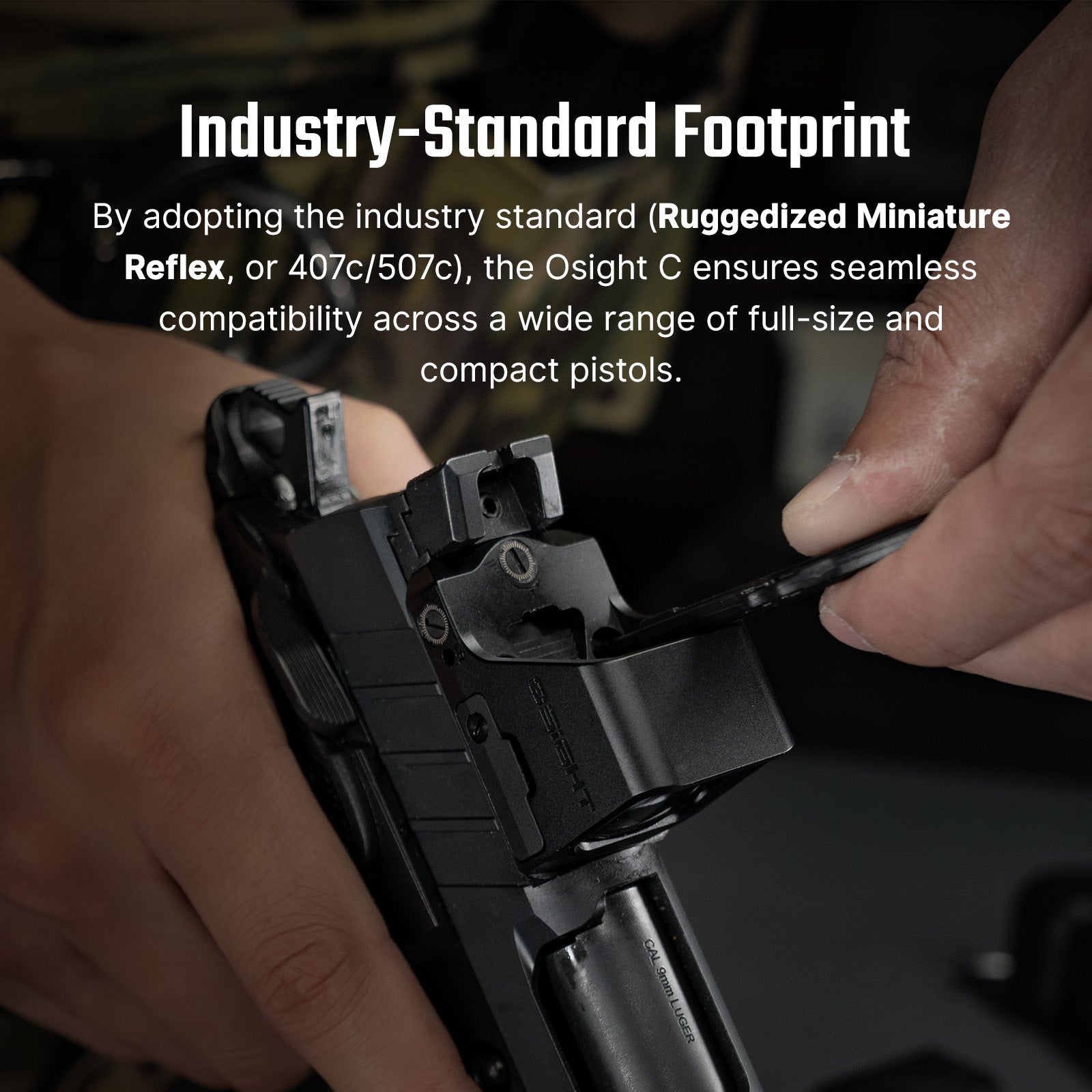Osight C Multi-Reticle Red Dot Sight 3 MOA Dot and 32 MOA Circle System