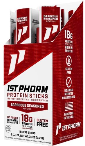 1ST PHORM PROTEIN BEEF STICKS BARBECUE SEASONED 15 STICKS