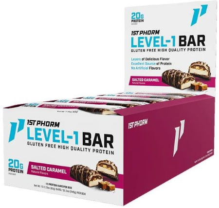 1ST PHORM LEVEL 1 BAR SALTED CARAMEL 15 BARS