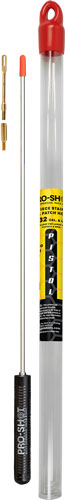 PRO SHOT STAINLESS 1PC PISTOL CLEANING ROD 12" .27 CAL & UP